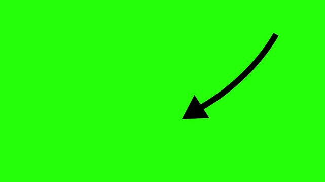 animated downward profit arrow depicting financial loss, economic decline or business recession with smooth motion perfect for financial presentations, stock market analysis and reports