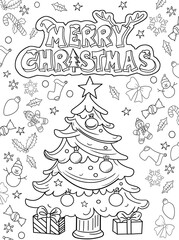 Christmas coloring page for Kids