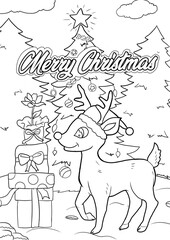 Christmas coloring page for Kids