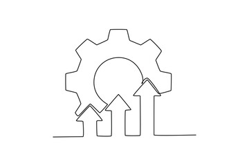 Budget concept. Single line draw design vector graphic illustration.