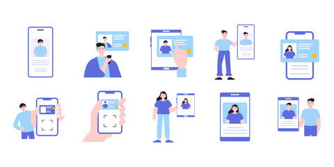 Digital Identity Illustration, Transparent Background