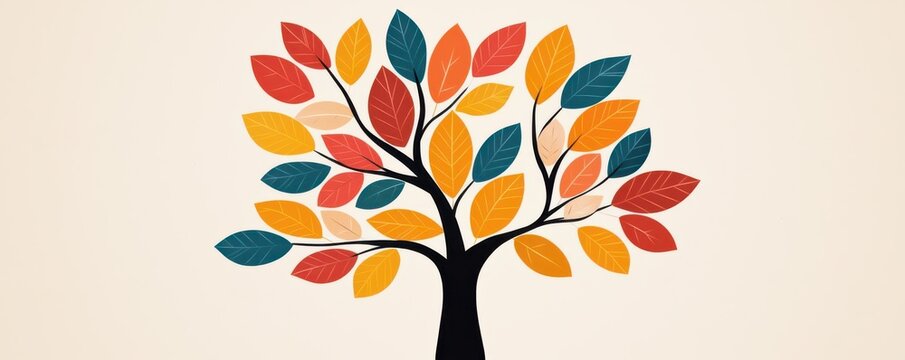 Visualization of an animated, interactive  Thanksgiving family tree  displaying names and gratitude messages, Digital Thanksgiving family tree, Heartfelt and digital