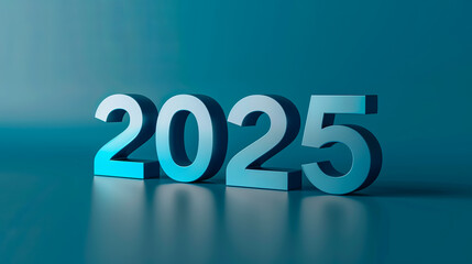 Text 2025 number design for a New Year invitation, featuring modern typography for celebrating the upcoming year.