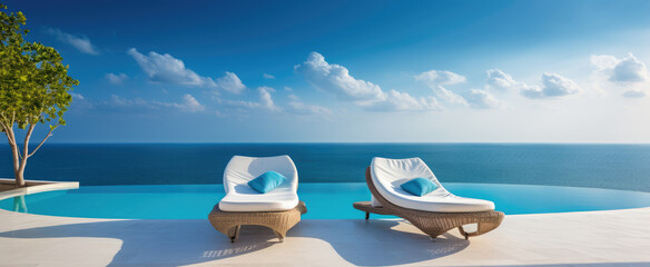 Obraz premium Serenity at a Luxury Infinity Pool Retreat