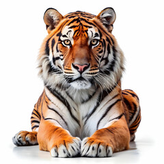 Obraz premium big cat in white background