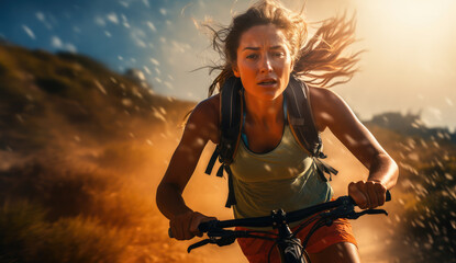 Obraz premium Unleash the Thrill: Mountain Biking Adventure