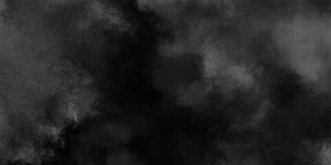 Abstract black and gray isolated cloud cumulus clouds. Gray aquarelle painted realistic fog or mist smoky textured canvas design. White and ash messy wall stucco texture background.	

