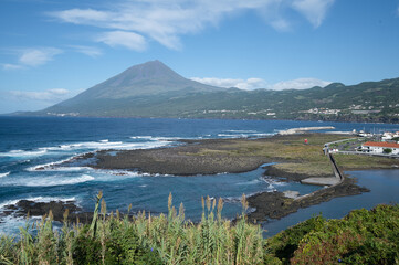 beautiful bay of lajes on pico