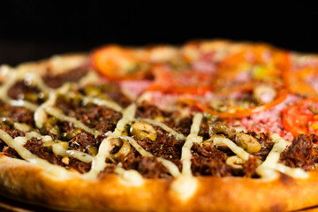 pizza, cheese, pepperoni, Italian, food, slice, fresh, gourmet, delicious, traditional, crust, topping, tomato, mozzarella, basil, herbs, baked, cuisine, restaurant, homemade, cheesy, crispy, savory, 