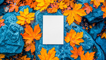 Empty White Objects Mockups with Fall - Autumn Environment - Logo and Graphics Placement