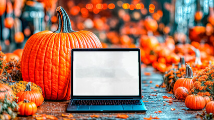 Empty White Objects Mockups with Fall - Autumn Environment - Logo and Graphics Placement