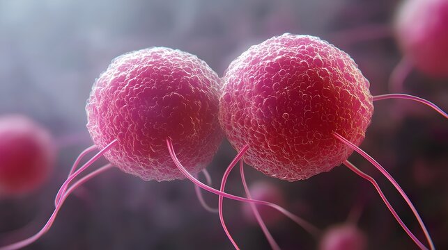 Neisseria gonorrhoeae Bacterium 3D Scientific Visualization