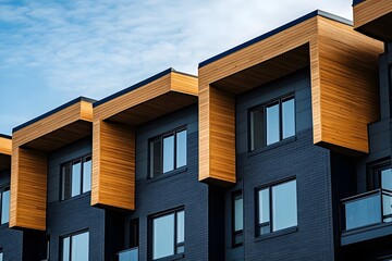 Facade of a modern apartment building