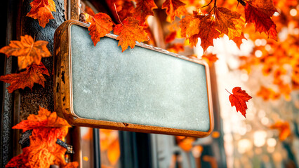 Empty White Objects Mockups with Fall - Autumn Environment - Logo and Graphics Placement