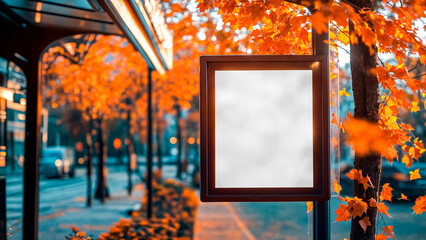 Empty White Objects Mockups with Fall - Autumn Environment - Logo and Graphics Placement