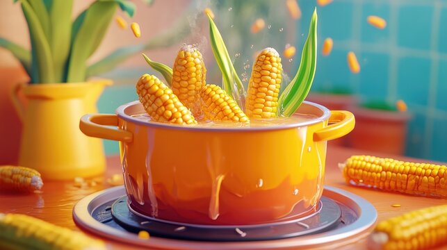 Traditional beverage Tejate simmering in a large pot showcasing the artisanal process of corn preparation