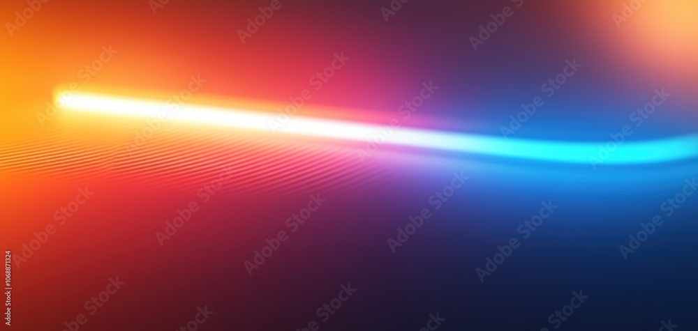Poster Abstract neon light streaks in vibrant colors creating a dynamic visual effect against a dark background, perfect for modern design projects.