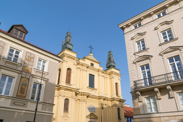 Obraz premium The Church of St. Francis. Warsaw, Poland.