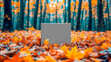 Empty White Objects Mockups with Fall - Autumn Environment - Logo and Graphics Placement
