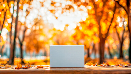 Empty White Objects Mockups with Fall - Autumn Environment - Logo and Graphics Placement