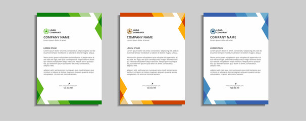 modern corporate letterhead template design