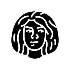 guilt woman expression glyph icon vector. guilt woman expression sign. isolated symbol illustration