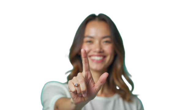 Enlightened person on transparent background