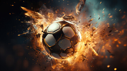 Fototapeta premium Explosive Soccer Match Energy