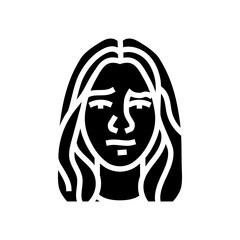 disapproval woman expression glyph icon vector. disapproval woman expression sign. isolated symbol illustration