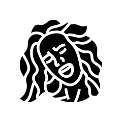 euphoria woman expression glyph icon vector. euphoria woman expression sign. isolated symbol illustration