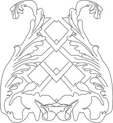 Sketch vector illustration silhouette design drawing decoration ornament ornament baground pattern classic vintage ethnic traditional