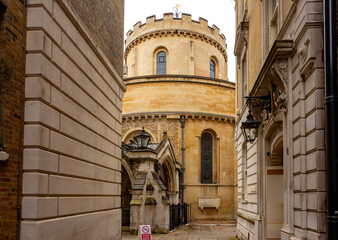 Temple church built by the Knights Templar in 12th century, London, UK