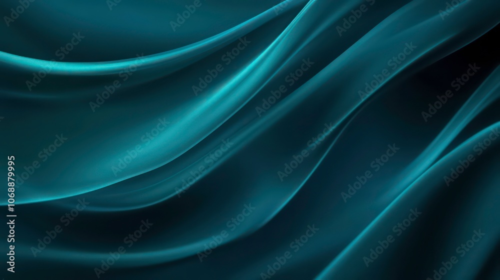Poster abstract flowing fabric in shades of dark blue, creating a smooth, elegant texture.