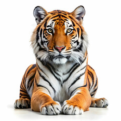 Fototapeta premium big cat in white background