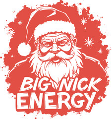 Funny Santa Christmas Retro T-shirt Design