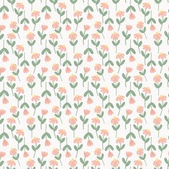 Fototapeta premium Seamless pattern, pastel color flowers,pattern for fabric, for background, for notebook cover