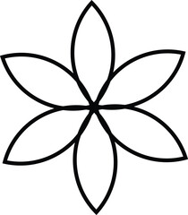 black and white flower