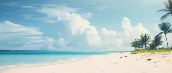 Fototapeta premium Idyllic Beach Escape: Tropical Bliss Awaits