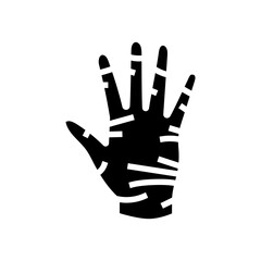 gloves for food handling glyph icon vector. gloves for food handling sign. isolated symbol illustration