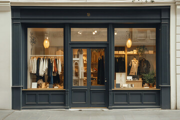 vintage style storefront boutique	