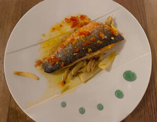 fish with vegetables
