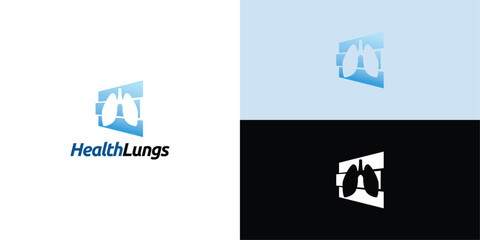 Lungs logo.  lungs  care logo designs for medical service and consult