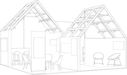 3D illustration of building project