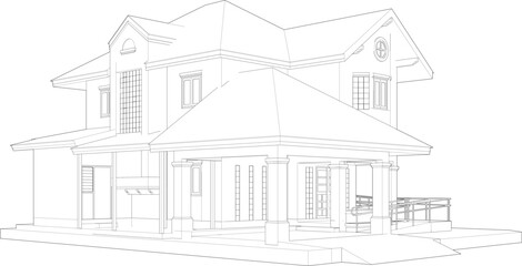 3D illustration of residential project