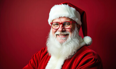 Naklejka premium Smiling Santa Claus Portrait
