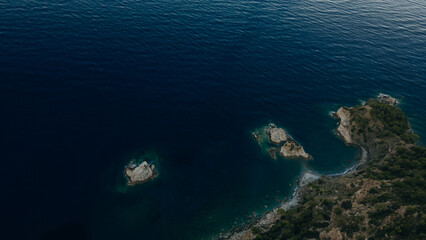 Kabak Bay Drone Photo, Aegean Sea Fethiye, Mugla Turkey
