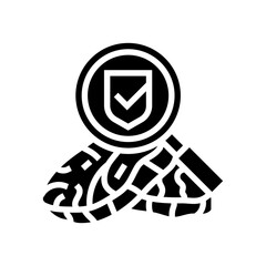 inspection food safety glyph icon vector. inspection food safety sign. isolated symbol illustration