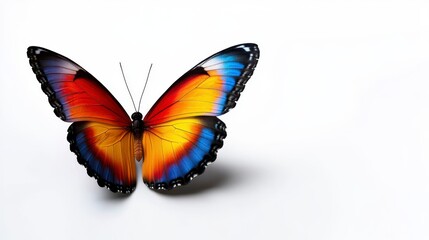 Obraz premium Vibrant Holographic Butterfly Fluttering in Space