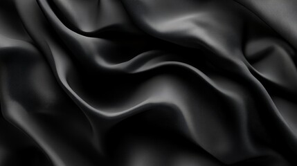 Obraz premium Abstract black silk fabric texture background