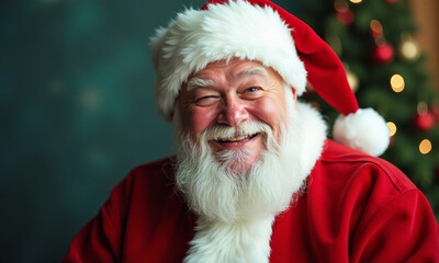 Naklejka premium Santa's Festive Smile